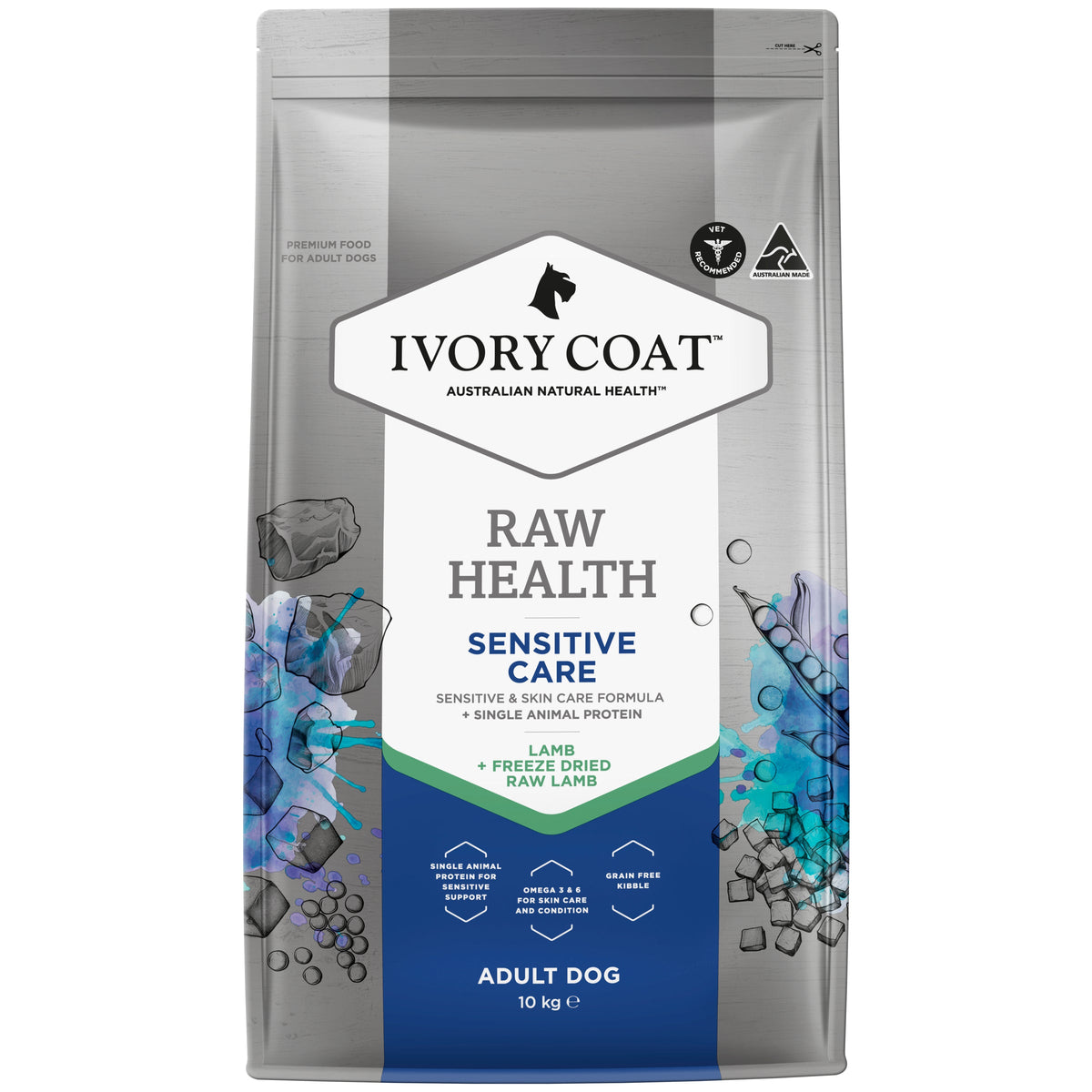 Ivory Coat Raw Health Dry Dog Food Sensitive Care