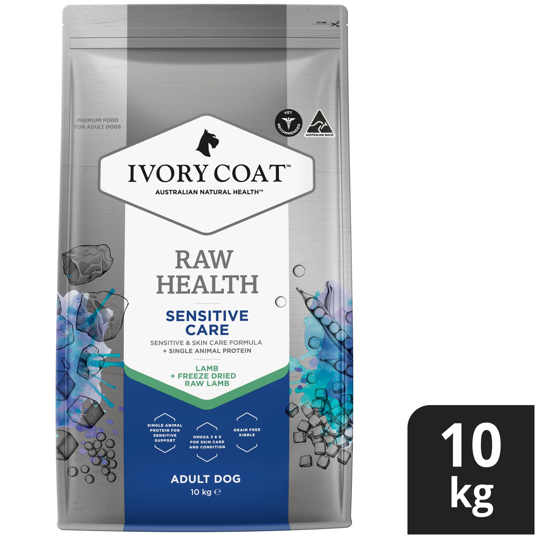 Ivory Coat Raw Health Dry Dog Food Sensitive Care