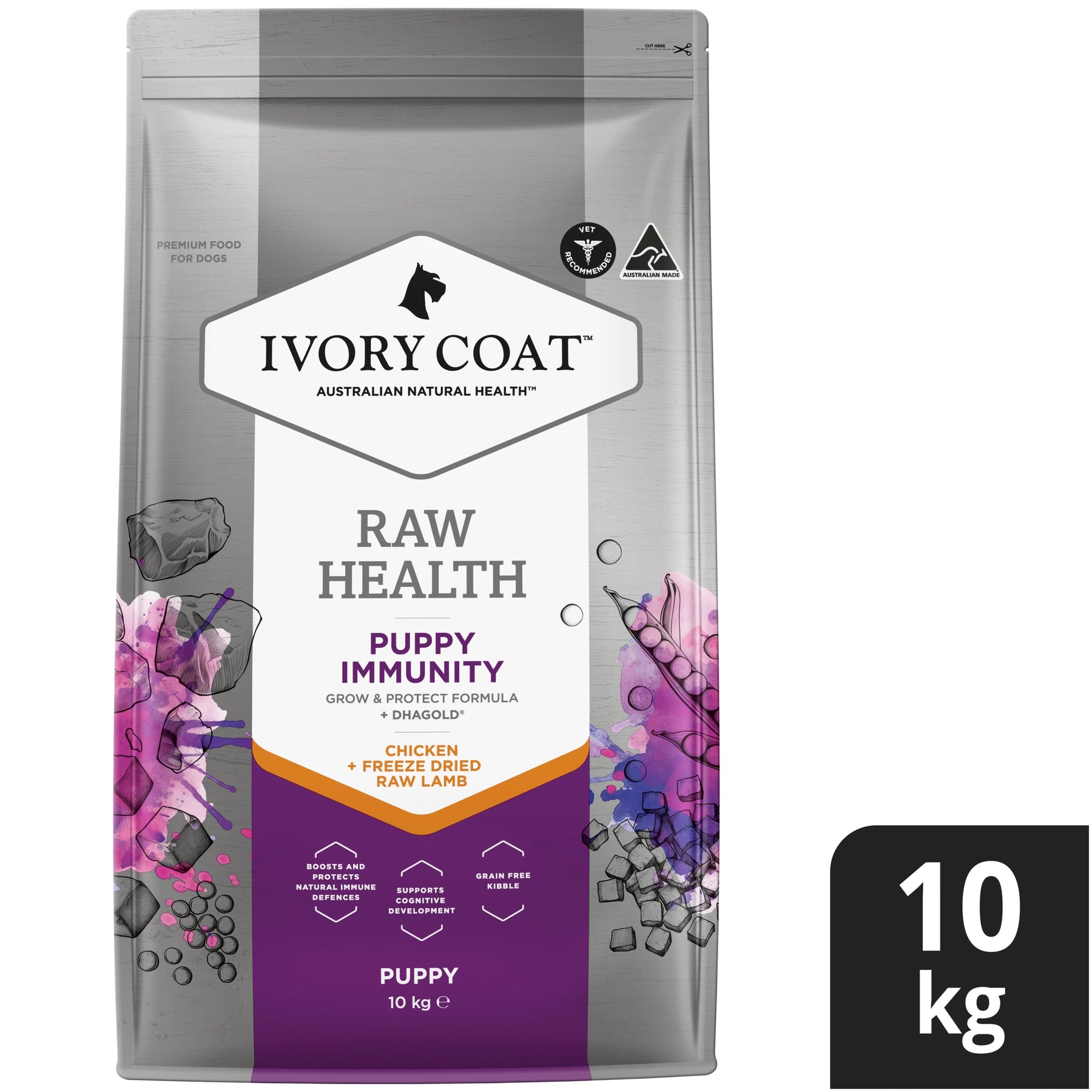 Ivory Coat Raw Health Dry Dog Food Puppy Immunity