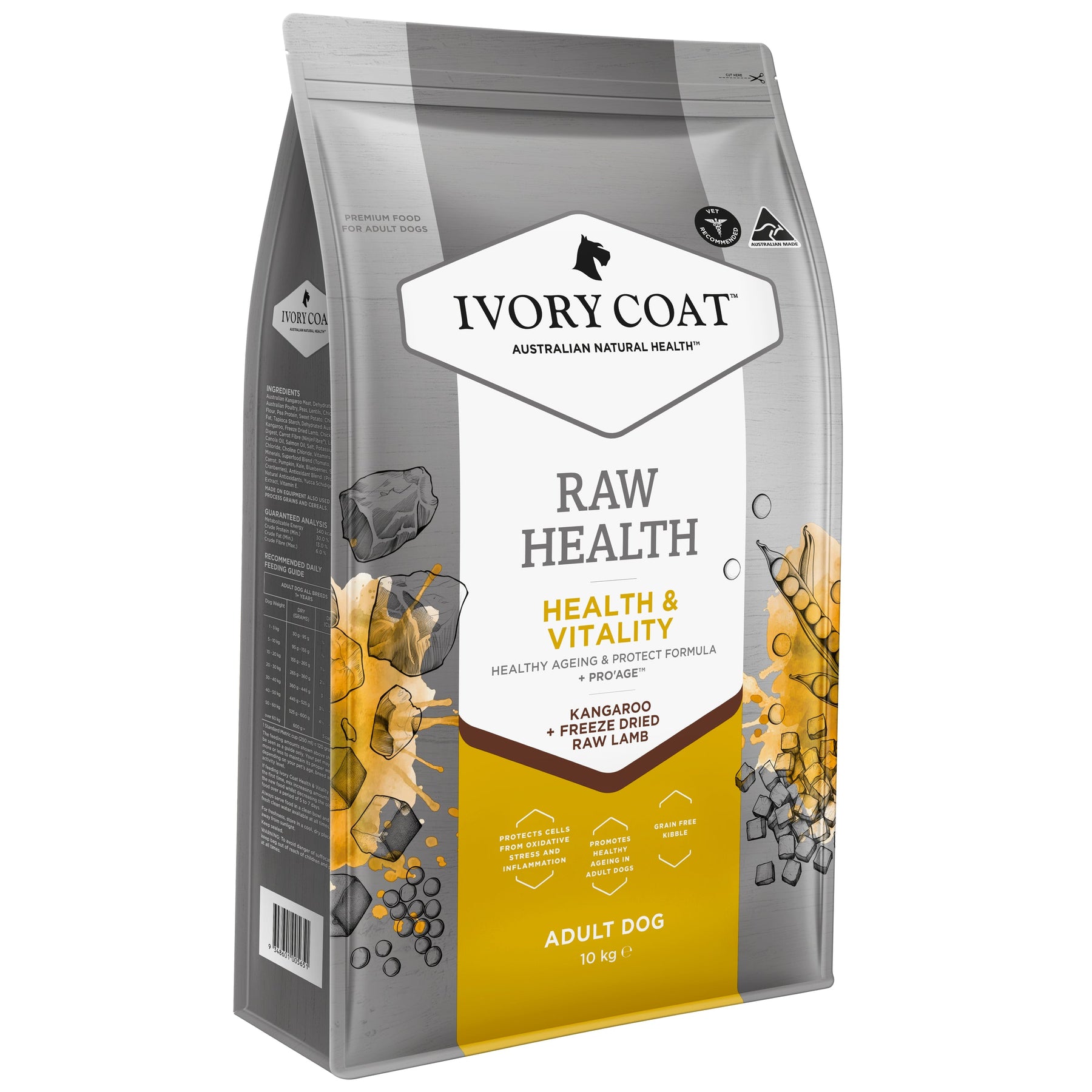 Ivory Coat Raw Health Dry Dog Food Health and Vitality