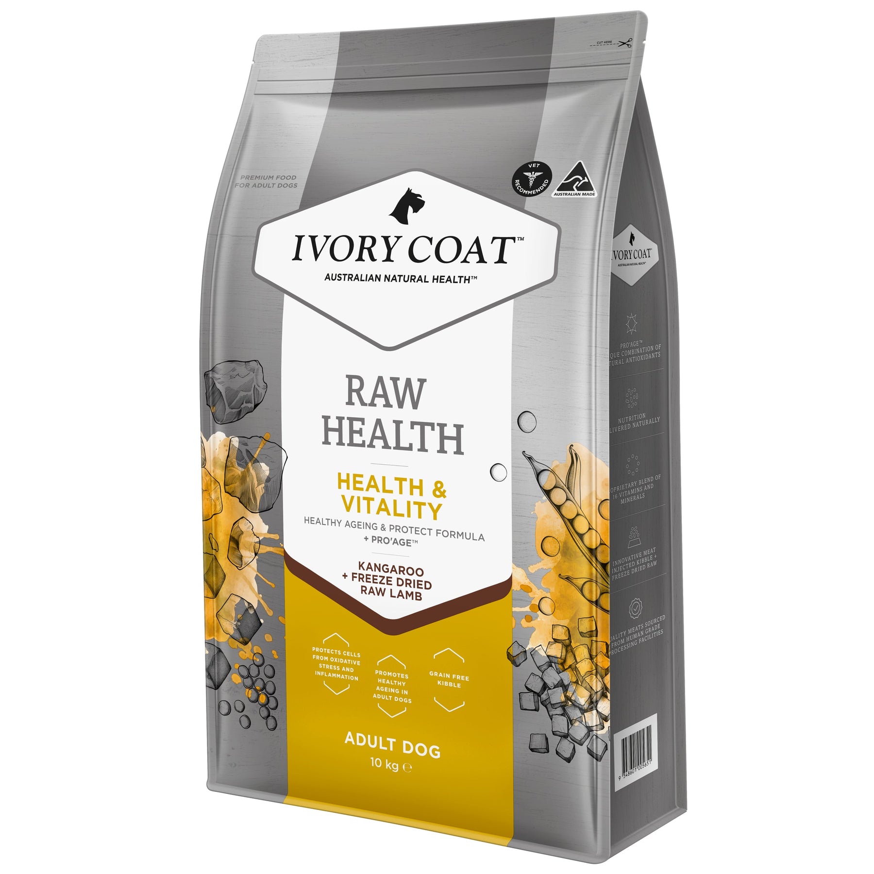 Ivory Coat Raw Health Dry Dog Food Health and Vitality