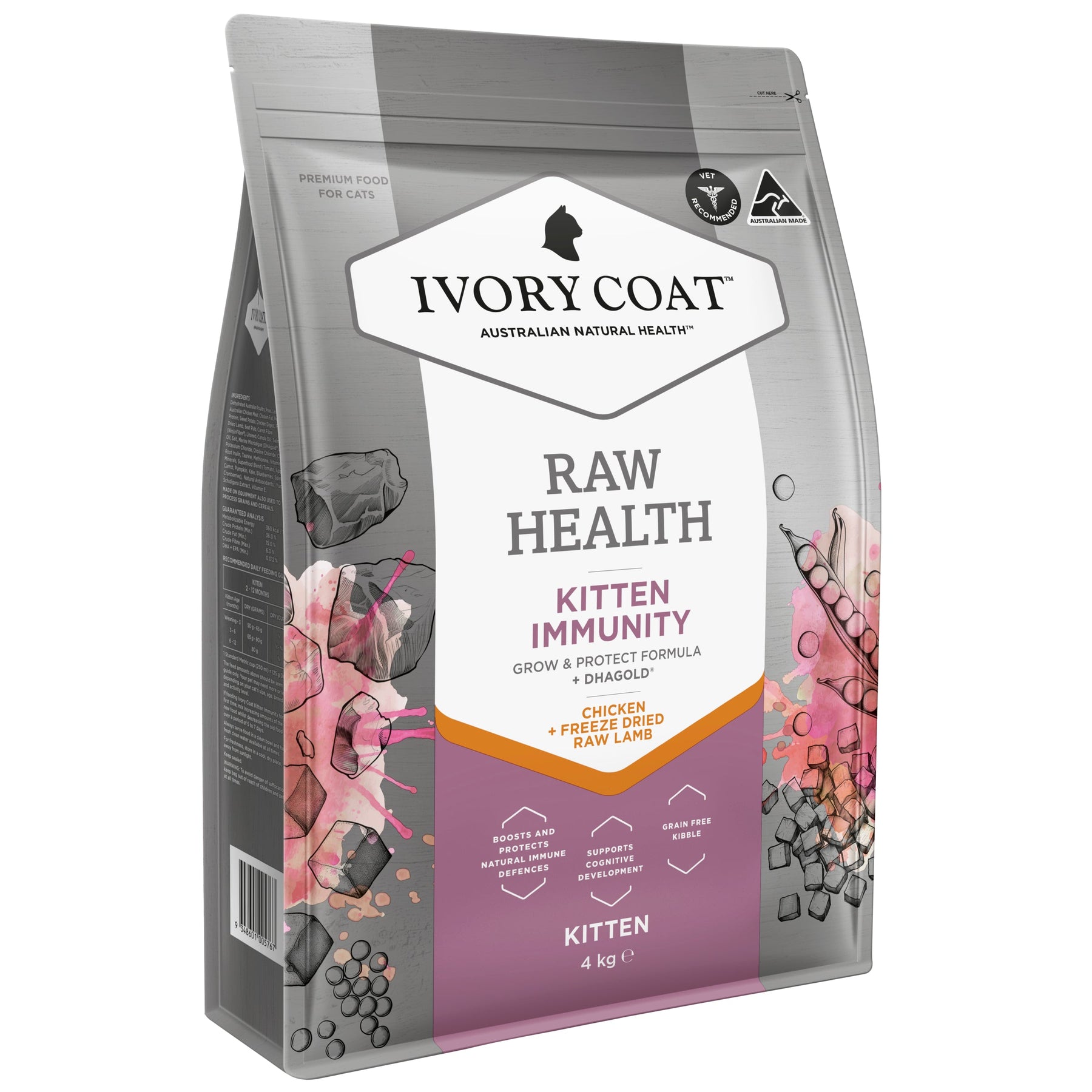 Ivory Coat Raw Health Cat Dry Food Kitten Immunity