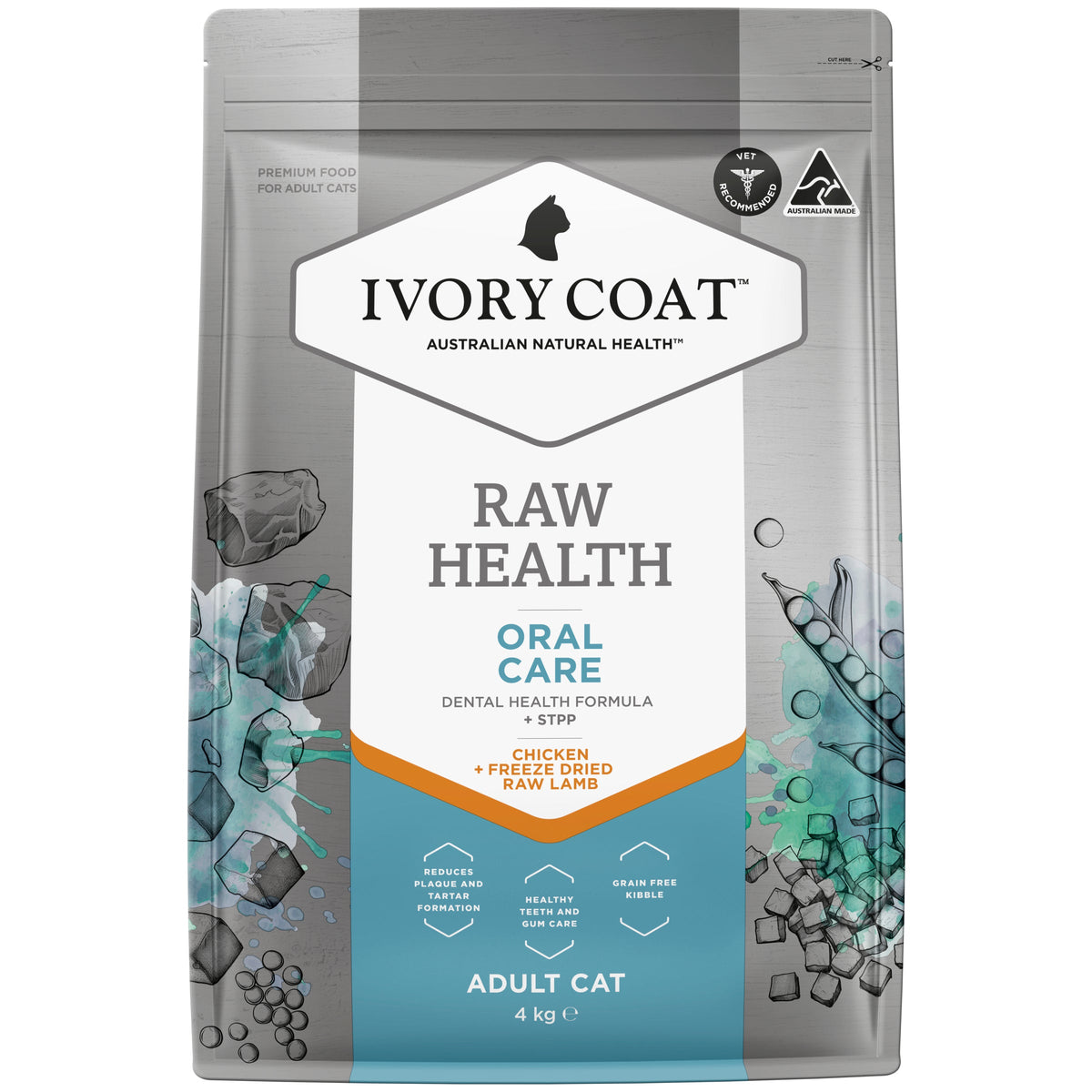 Ivory Coat Raw Health Cat Dry Food Oral Care