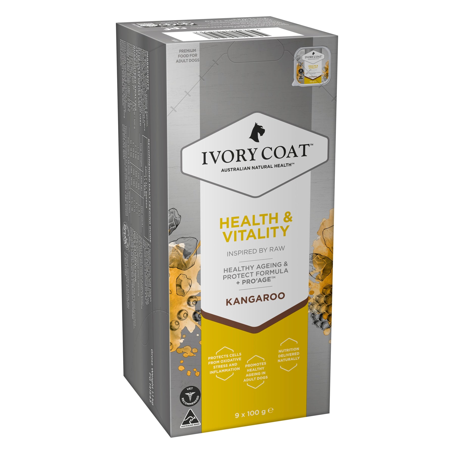 Ivory Coat Inspired by Raw Health & Vitality Dog Formula (9 x 100g)